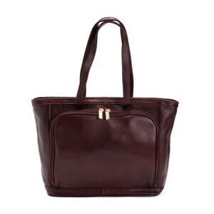 AMERILEATHER Burgandy Leather Cosmopolitan Tote